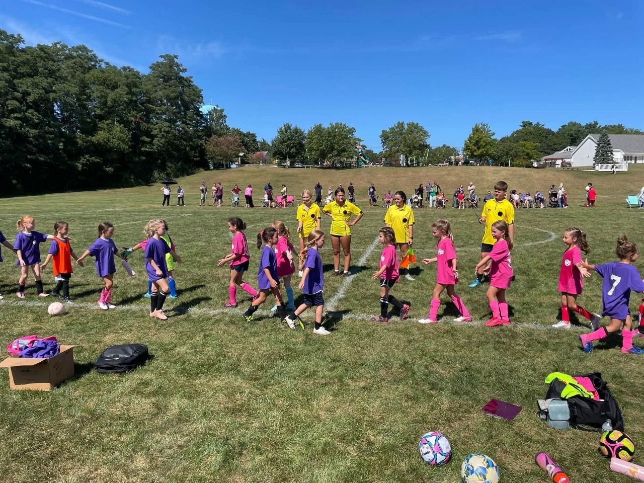 Original photo — both Halifax U8 Girls teams, September 12, 2026. Week 1 Photo of the Week.